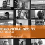 CONVERSATORIO VIRTUAL NRO. 93, MIÉRCOLES 13 DE ABRIL DE 2022, 19:00 HORAS (CE)