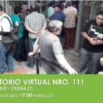 CONVERSATORIO VIRTUAL NRO. 111, MIÉRCOLES 17 DE AGOSTO DE 2022, 19:00 HORAS (CE)