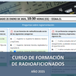 CURSO FORMACION RADIOAFICIONADOS 2025